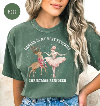 Dancer Is My Very Favorite Christmas Reindeer Tee