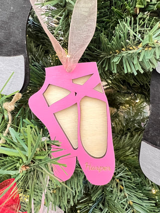 Personalized Ballet Shoes Ornament